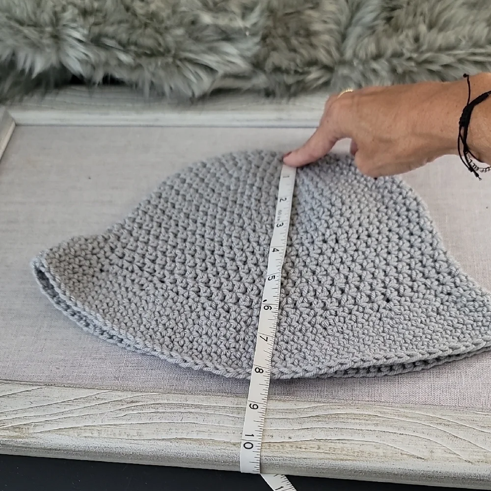 Hand made Gray Crochet Bucket Hat